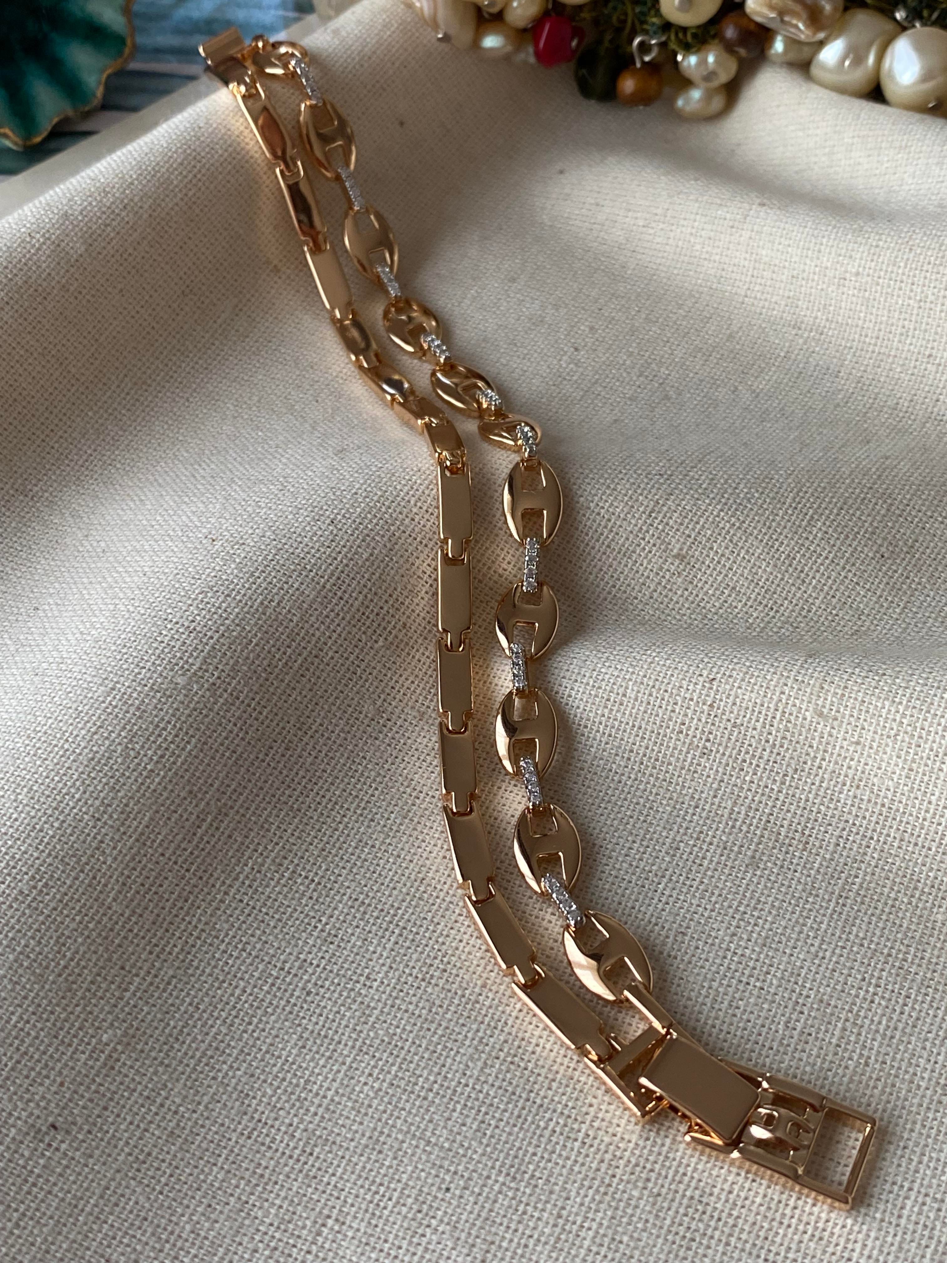 VIP İkili Badem Taşlı Bileklik