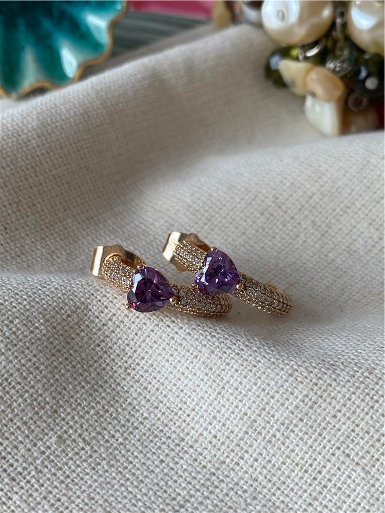 VIP Purple Love Küpe