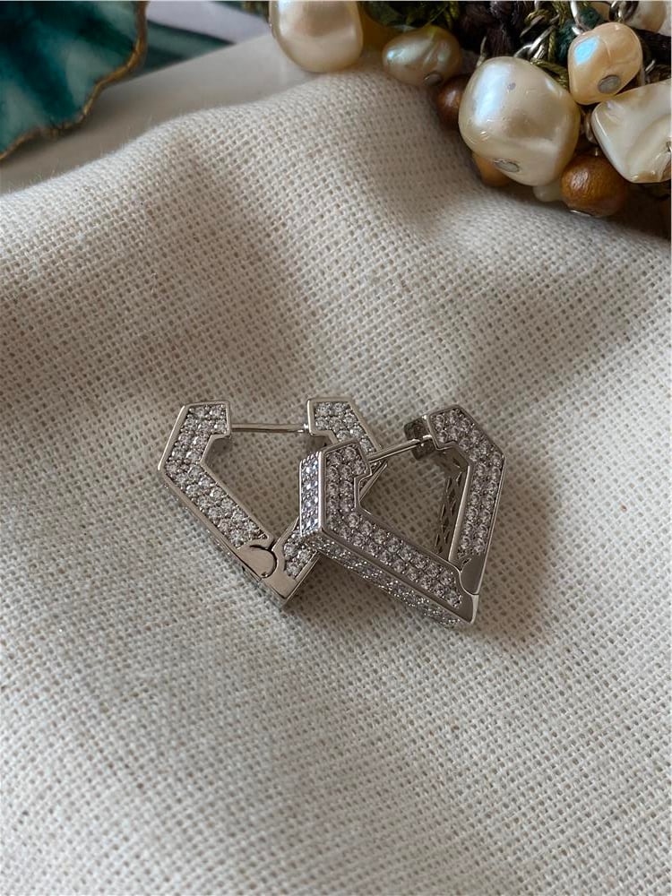 VIP Silver Diamond Küpe
