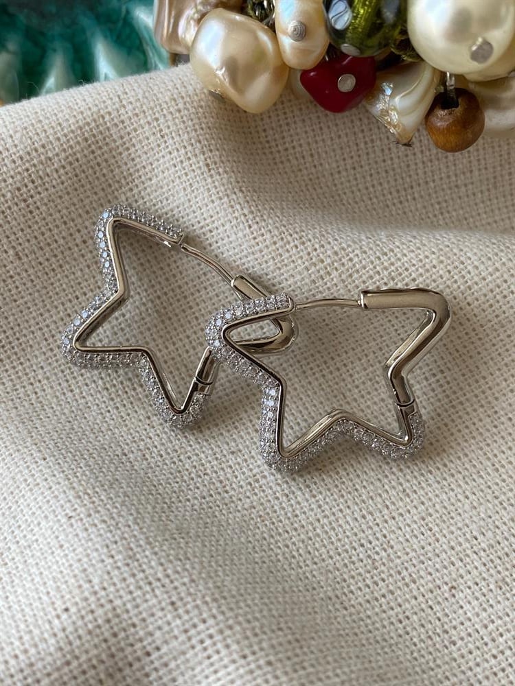 VIP Silver Star Küpe
