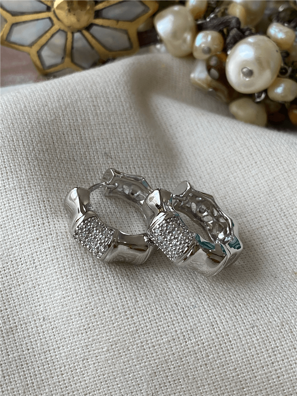 VIP Silver Taşlı Bone Küpe