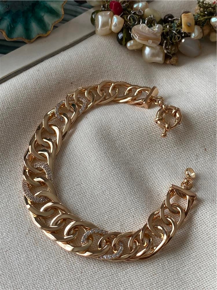 VIP Taşlı Curly Bileklik