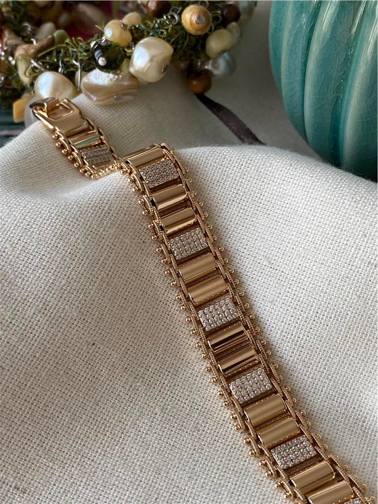 VIP Taşlı Silindir Geçmeli Bileklik