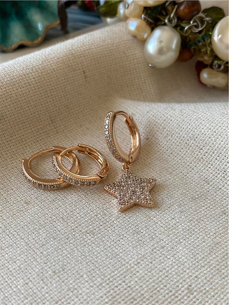 VIP Üçlü Star Küpe