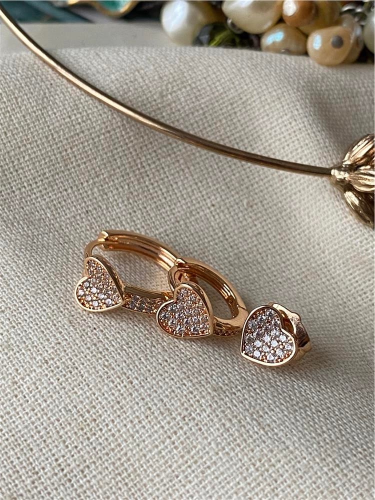 VIP Üçlü Sweet Heart Küpe