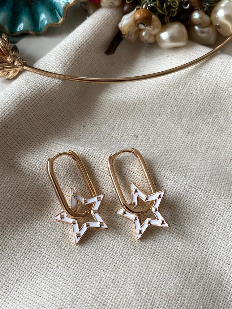 VIP White Star Küpe