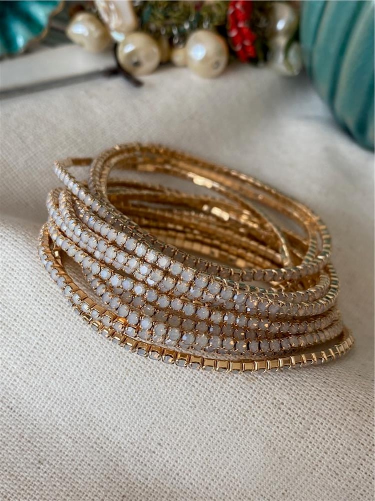 White Gold Esnek Suyolu Bileklik