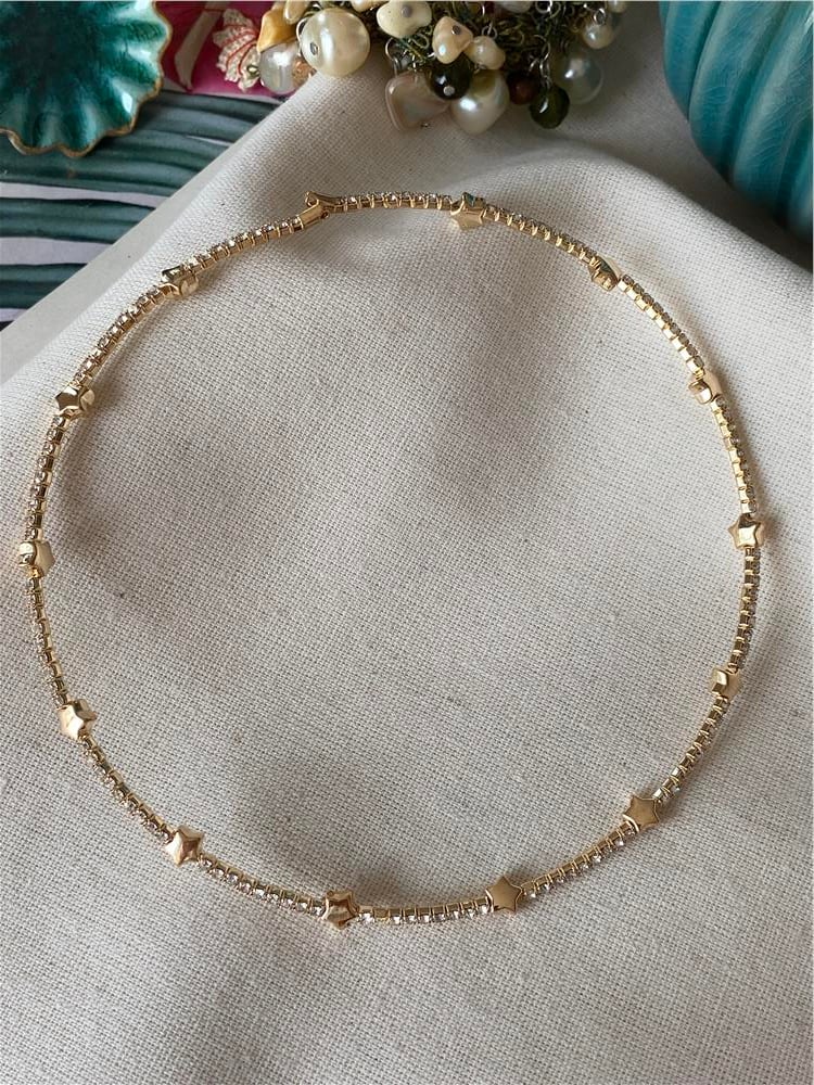 Yıldızlı Suyolu Choker Kolye