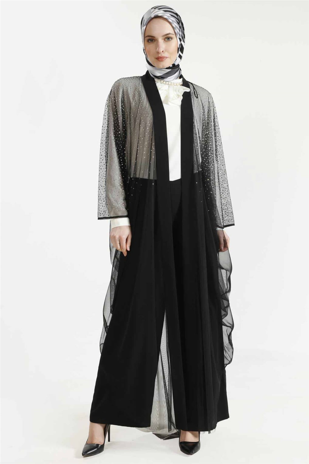 3810 HENNİN ABAYA 38-44- Siyah
