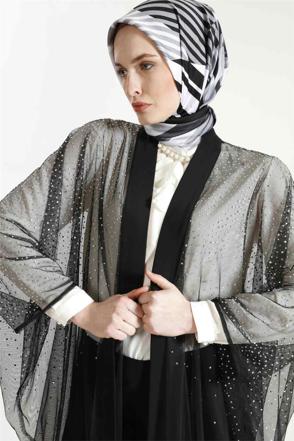 3810 HENNİN ABAYA 38-44- Siyah