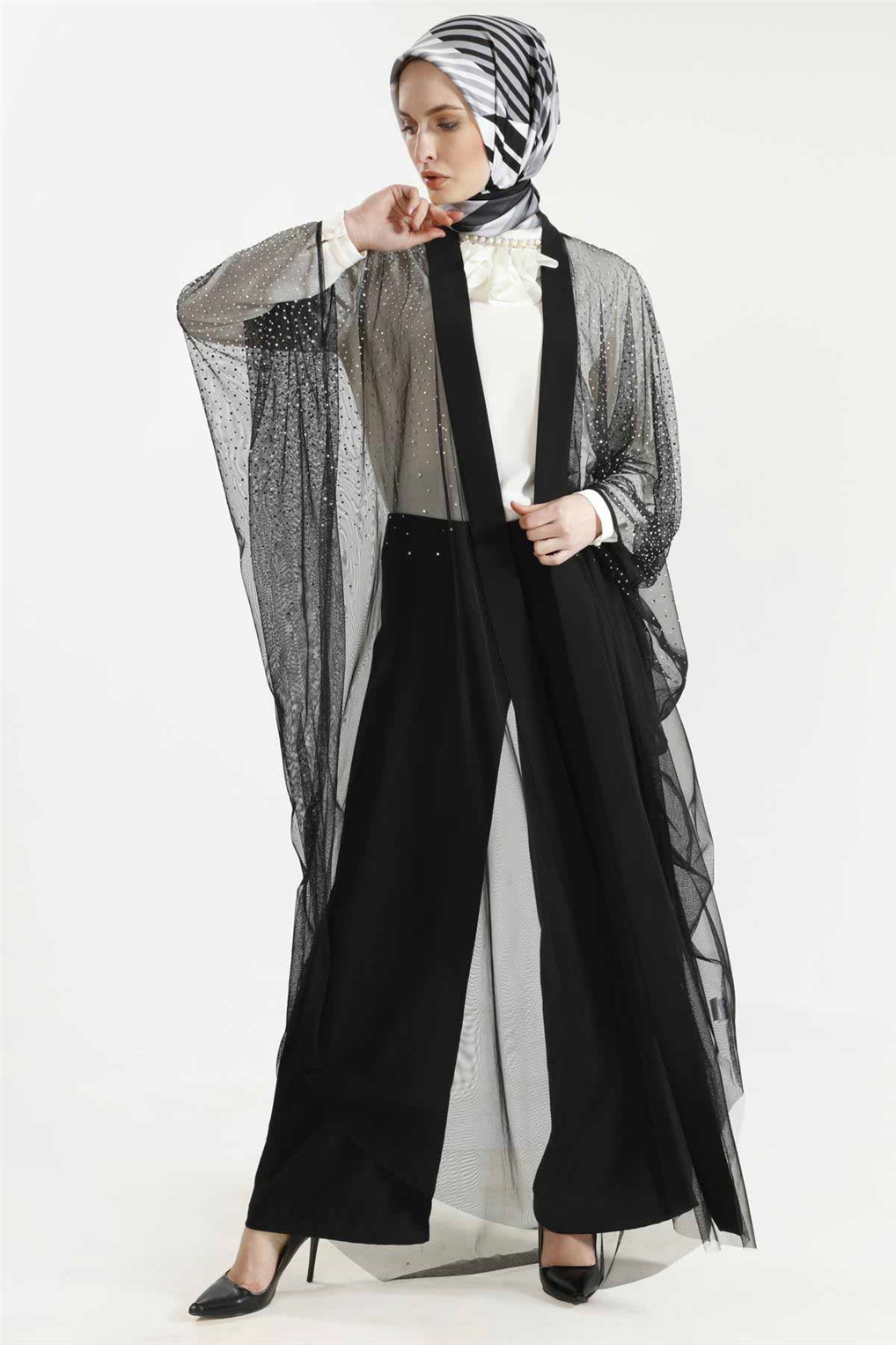 3810 HENNİN ABAYA 38-44- Siyah