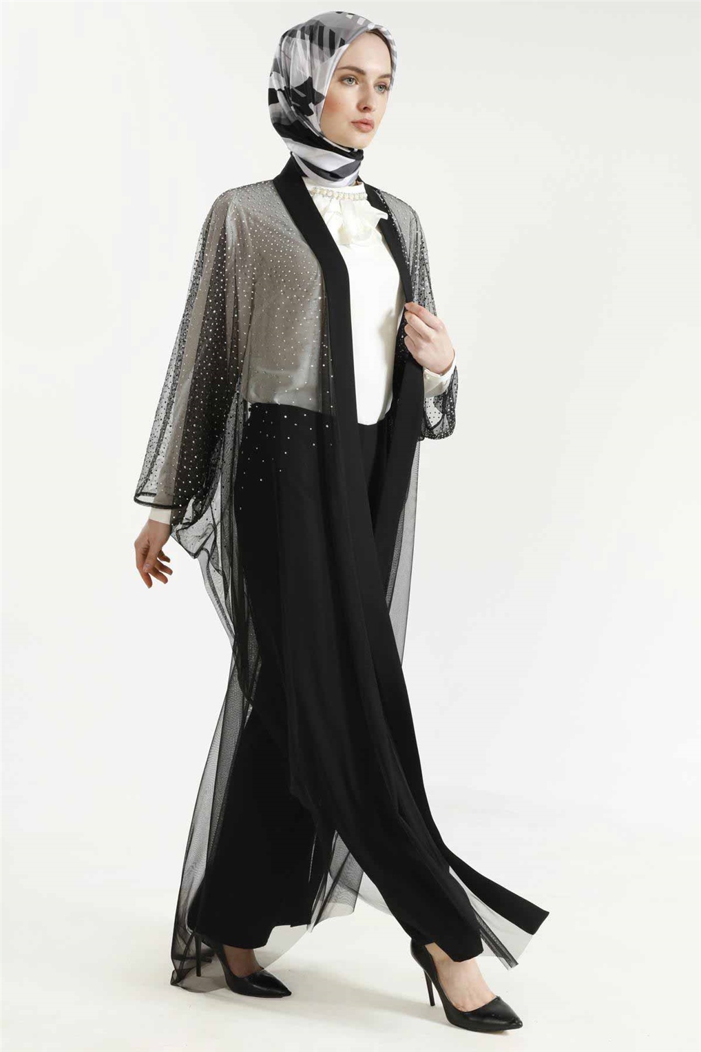 3810 HENNİN ABAYA 38-44- Siyah