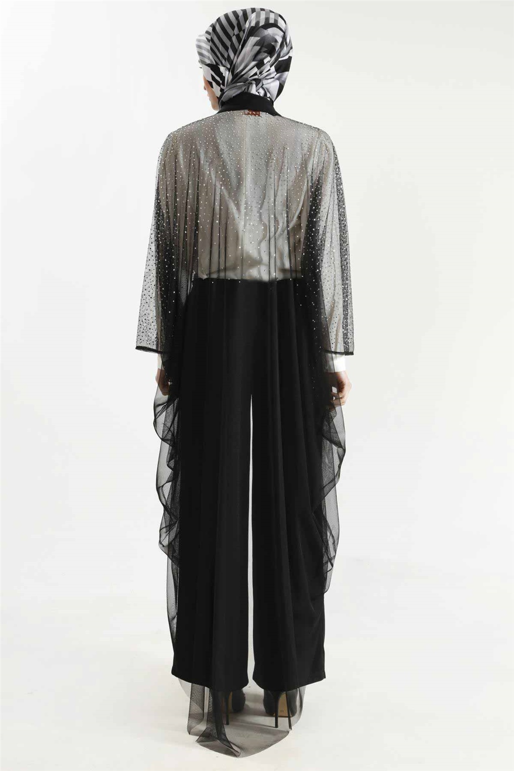 3810 HENNİN ABAYA 38-44- Siyah