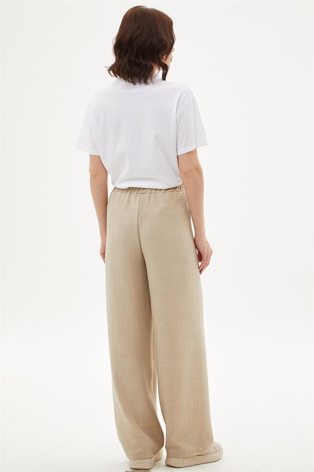 SİTARE 1230 LEVİN KETEN AYROBİN PANTOLON 1-6- Vizon