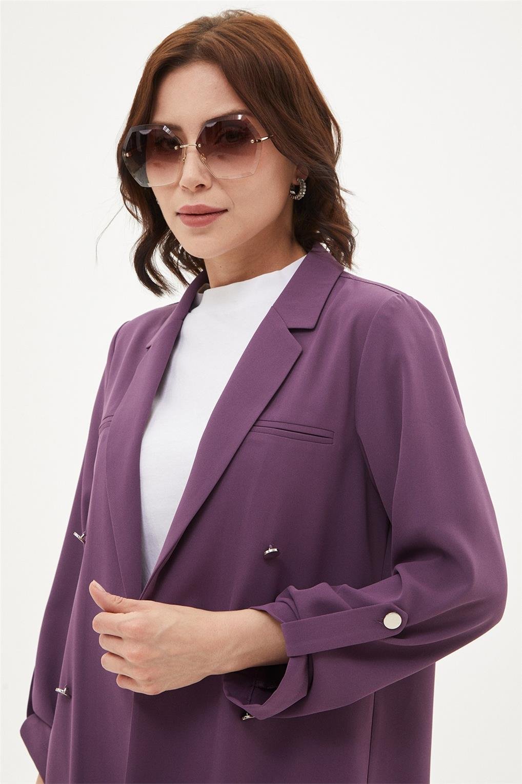 SİTARE 18004 DATÇA GÖMLEK CEKET 38-46- Violet