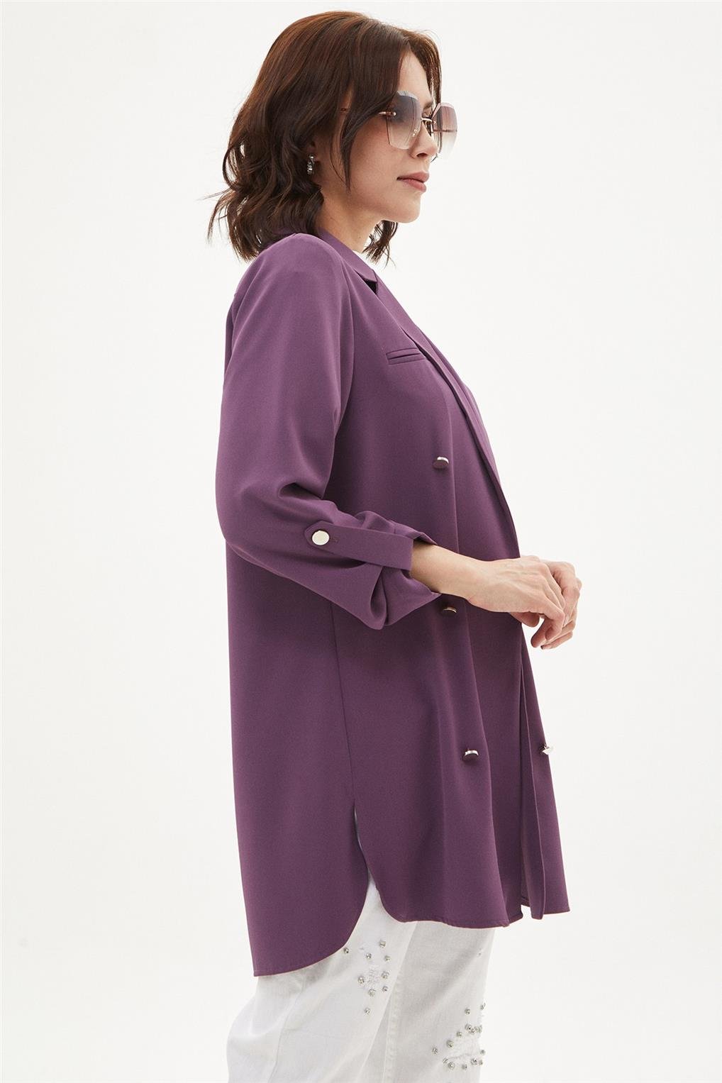 SİTARE 18004 DATÇA GÖMLEK CEKET 38-46- Violet