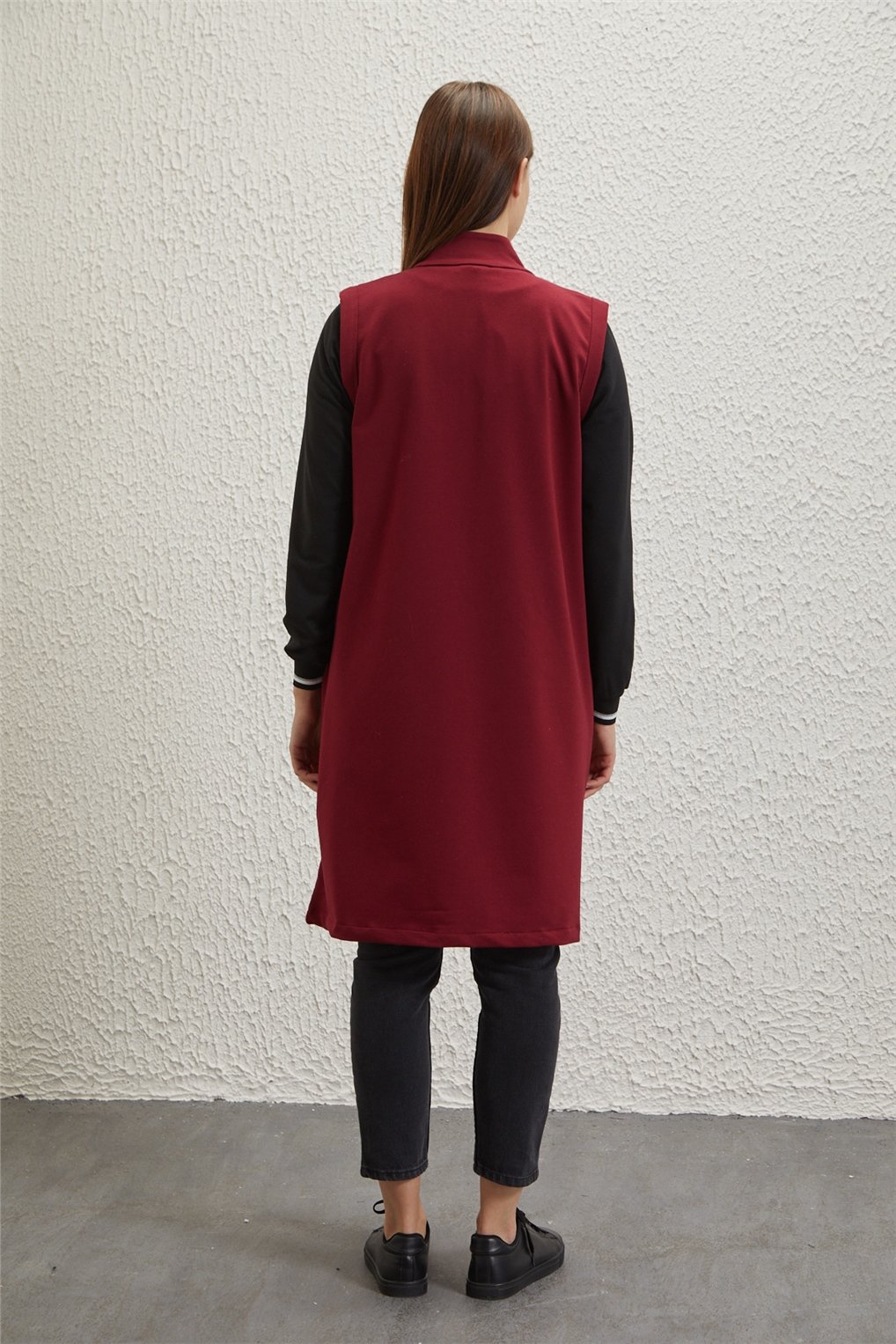 Sitare A Kalıp Kapitone Yelek 22K8004- Bordo