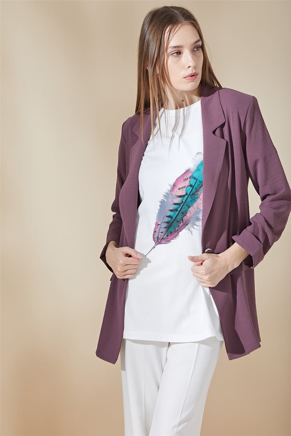 Sitare Ayrobin İçli Ceket 21YSNSUCK7015- Violet