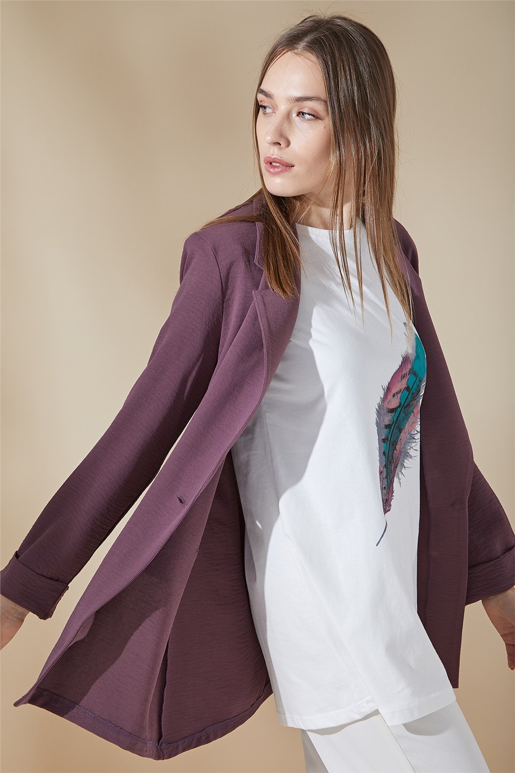 Sitare Ayrobin İçli Ceket 21YSNSUCK7015- Violet