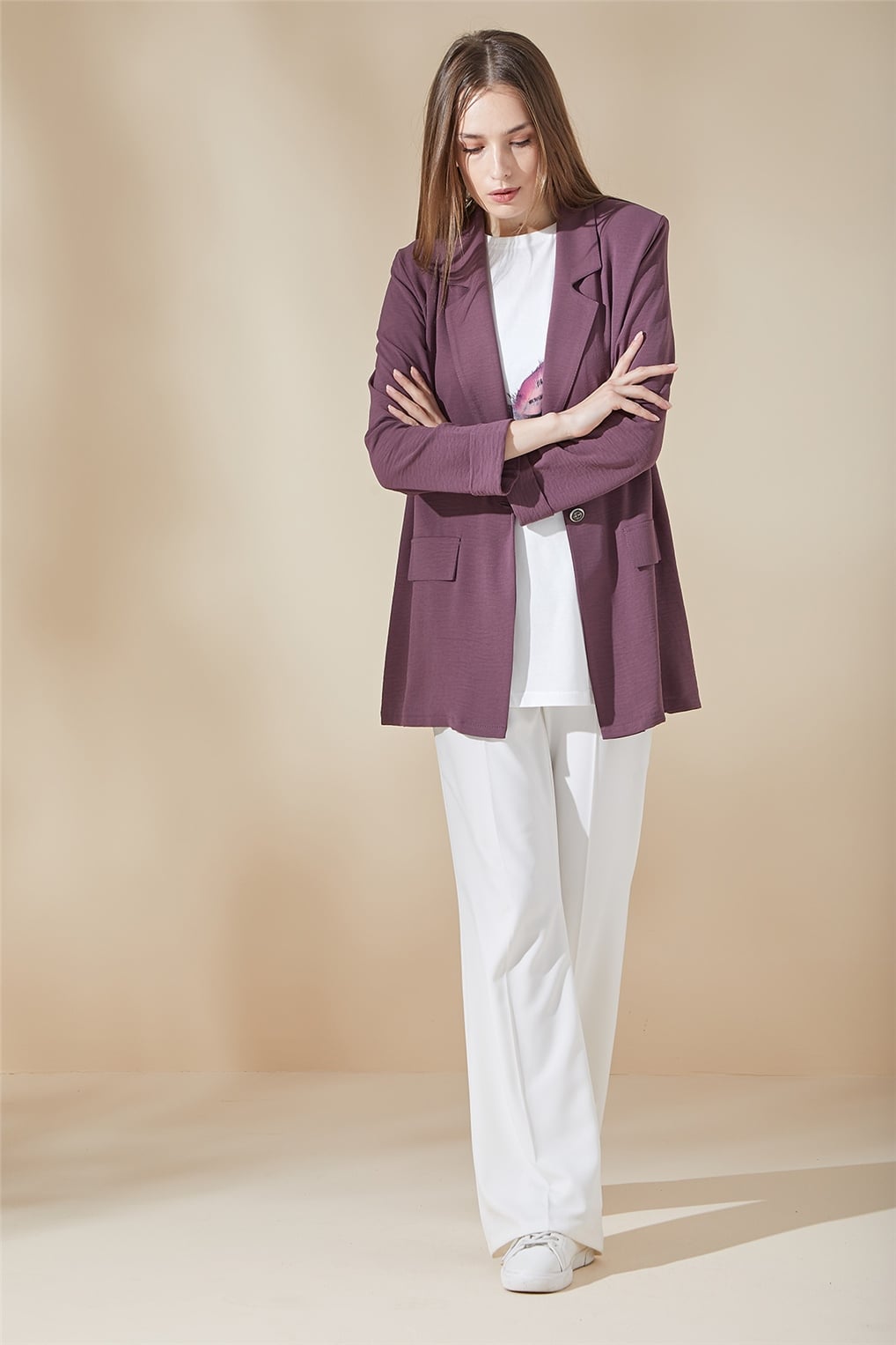Sitare Ayrobin İçli Ceket 21YSNSUCK7015- Violet