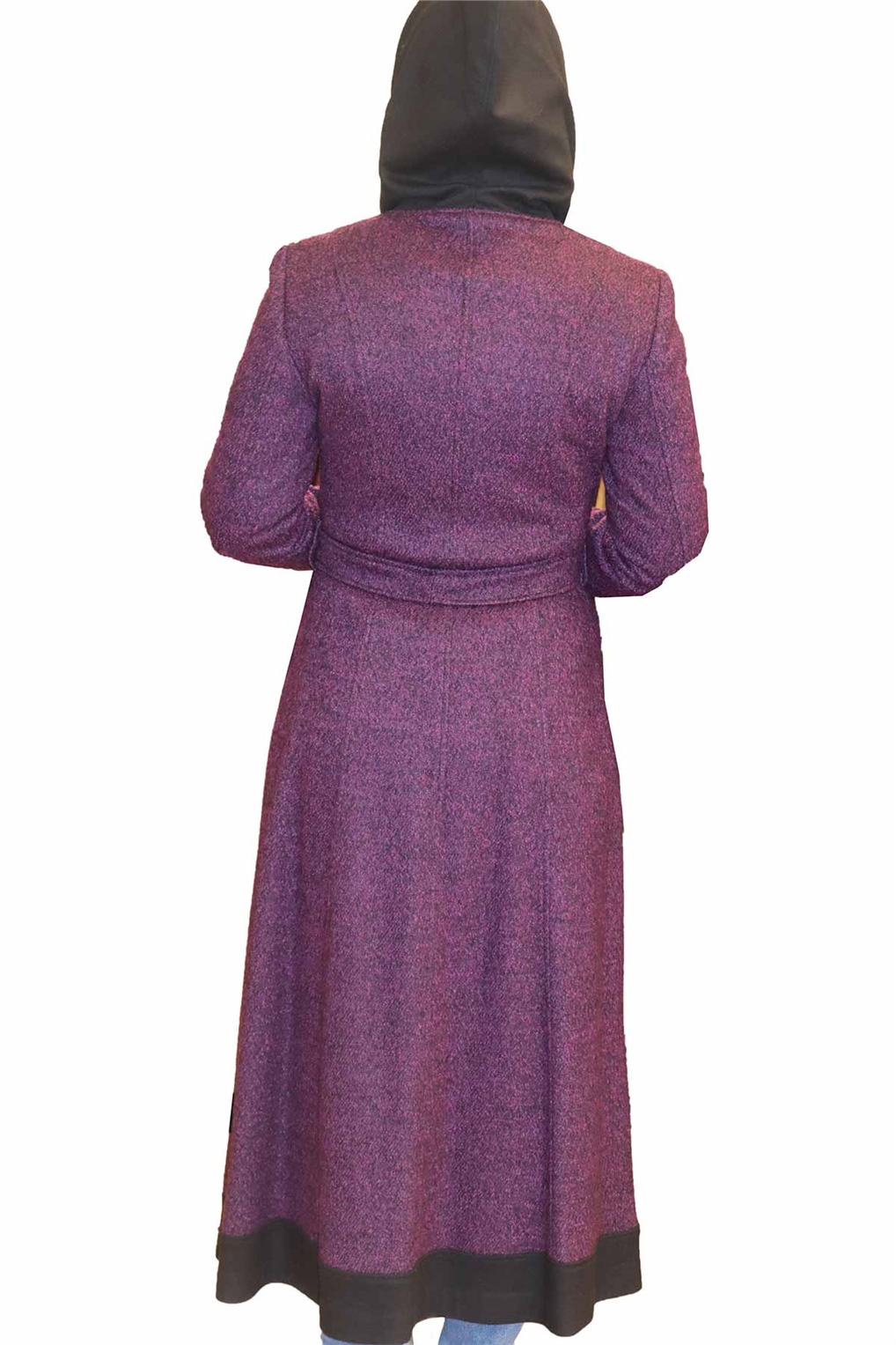 Sitare Buklet Keçe Kumaş Manto 18K2305- Mor