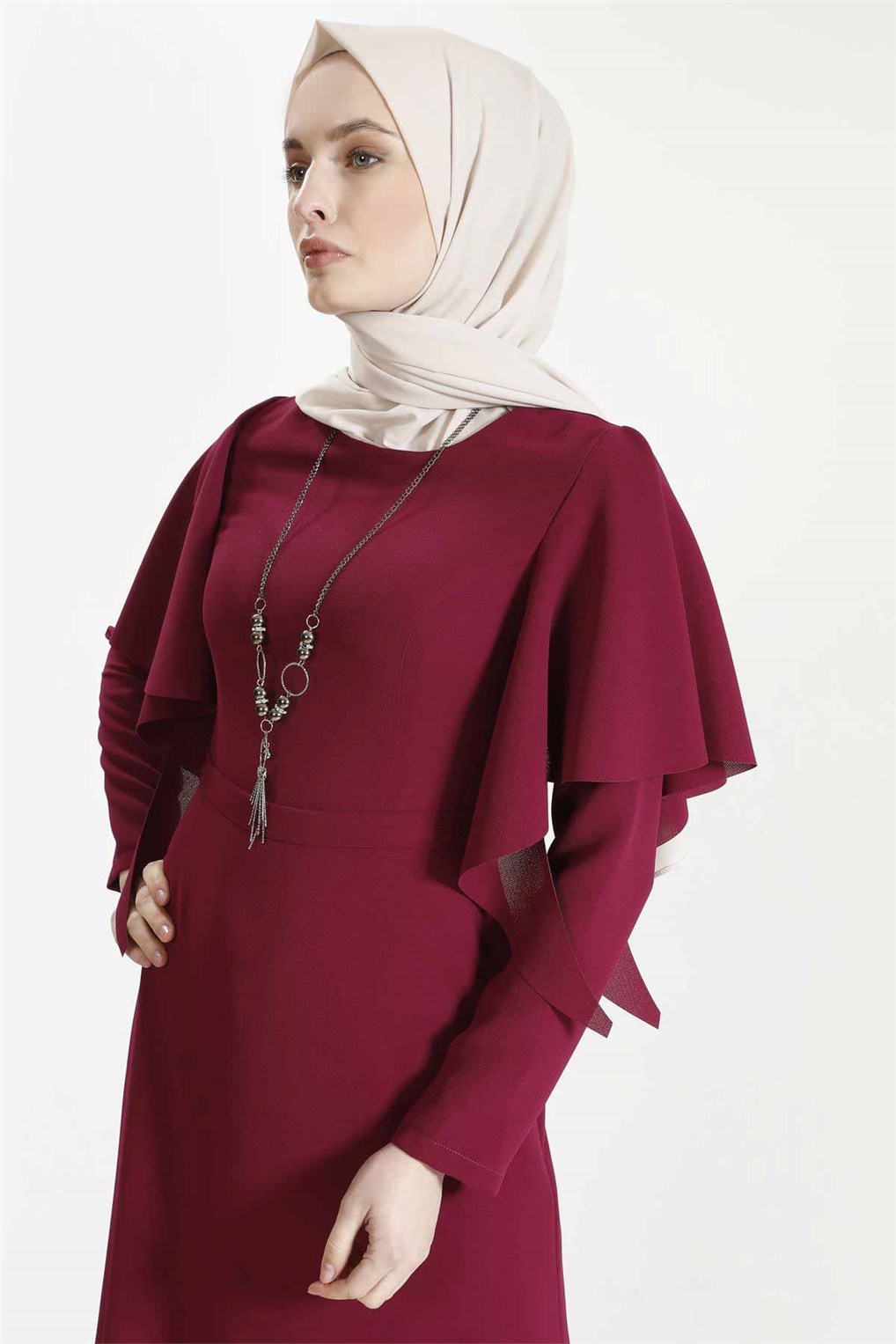 Sitare Elbise 5184- Fuşya