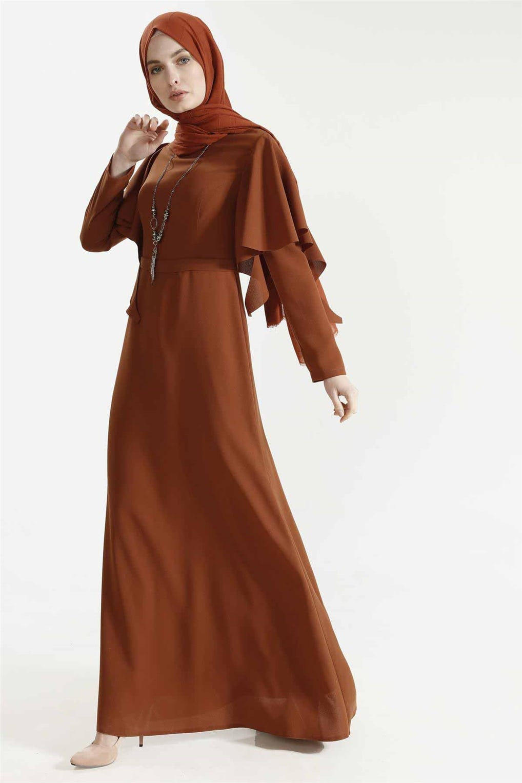 Sitare Elbise 5184- Taba