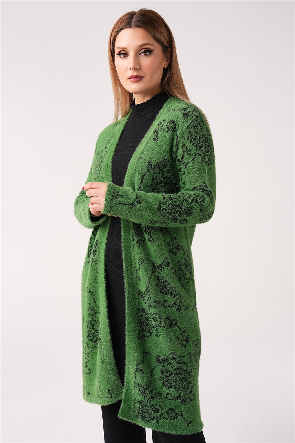 SİTARE GÜL DESENLİ HIRKA 9998- BENETTON