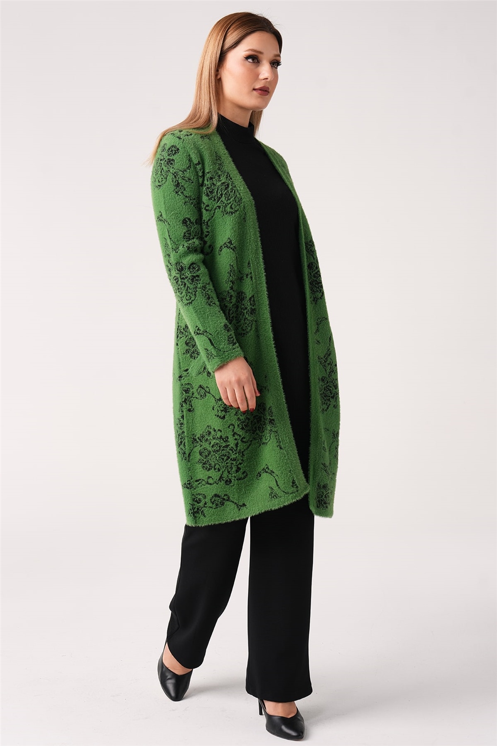 SİTARE GÜL DESENLİ HIRKA 9998- BENETTON