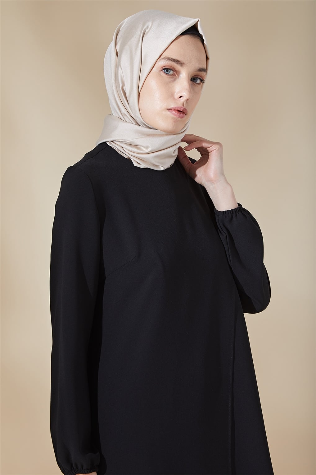Sitare Krep Anveloplu İkili Takım 21Y955- Siyah