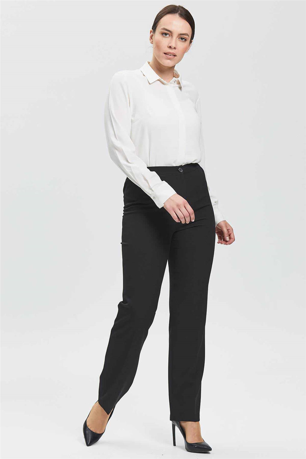 Sitare Lastikli Pantolon 20YPN20Y4010- Siyah