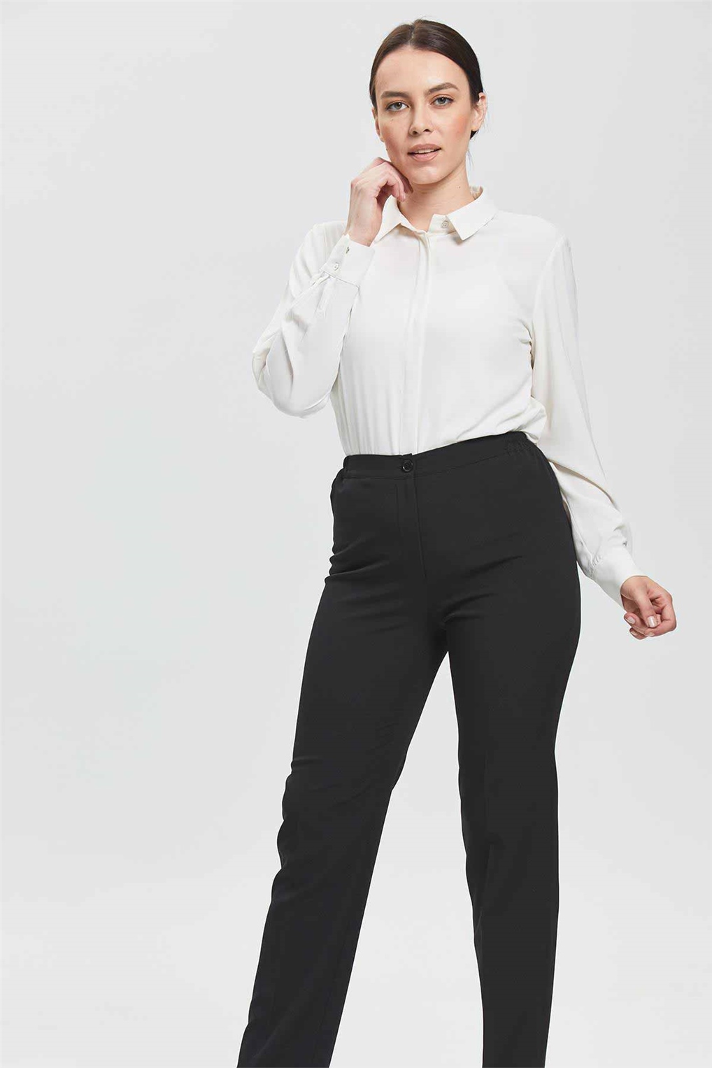 Sitare Lastikli Pantolon 20YPN20Y4010- Siyah