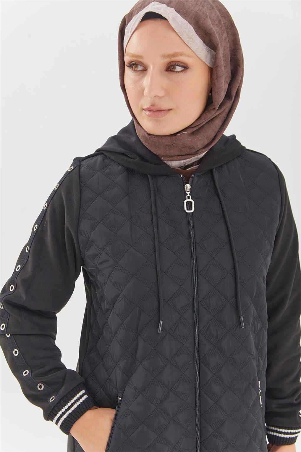 SİTARE SÜET KAPİTONE GİY ÇIK 244066- Siyah