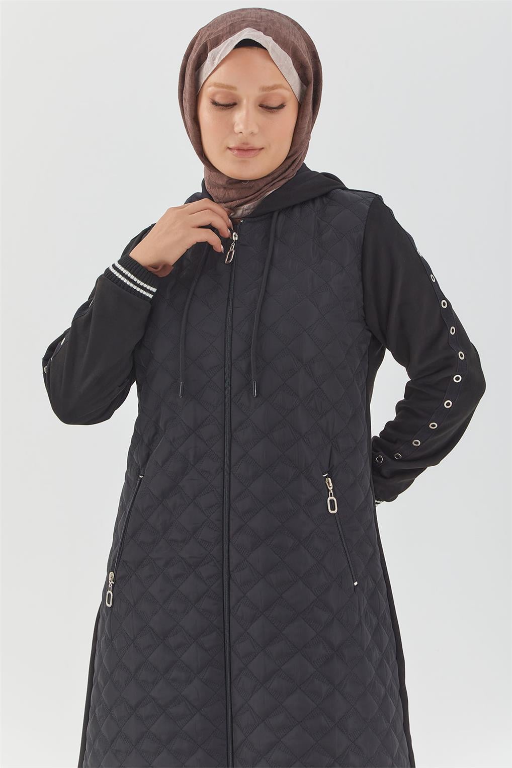 SİTARE SÜET KAPİTONE GİY ÇIK 244066- Siyah