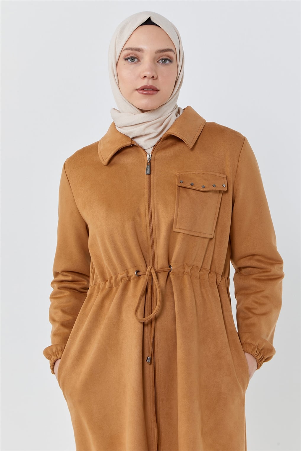 SİTARE SÜET RİVETLİ GİY ÇIK 9009- Taba