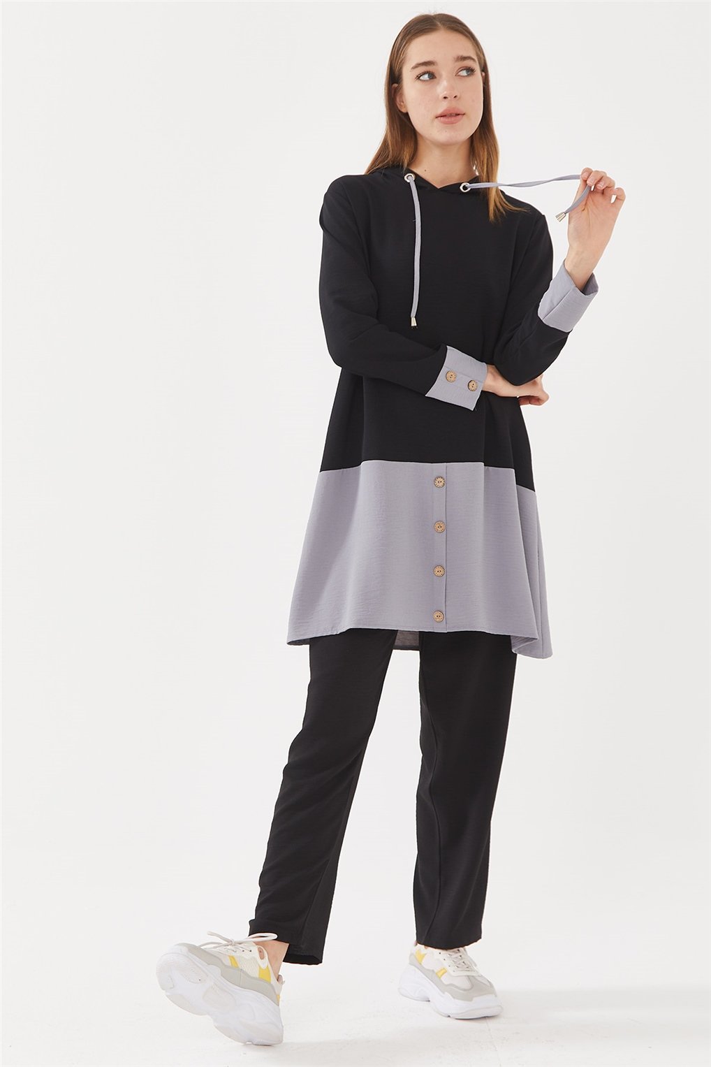 Sitare Tunik Takım 21YECETK505- Siyah