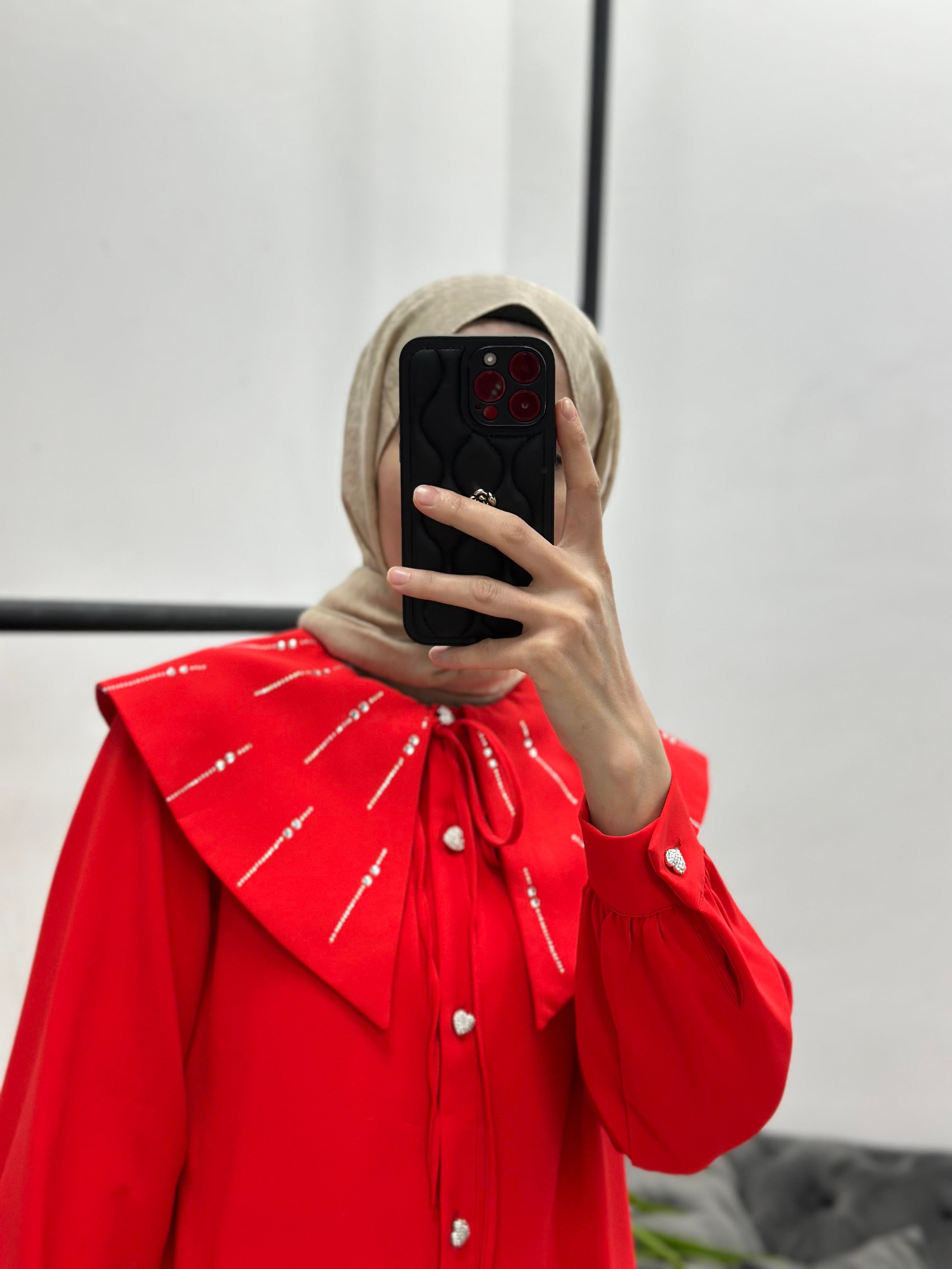 Alya Gömlek Kırmızı