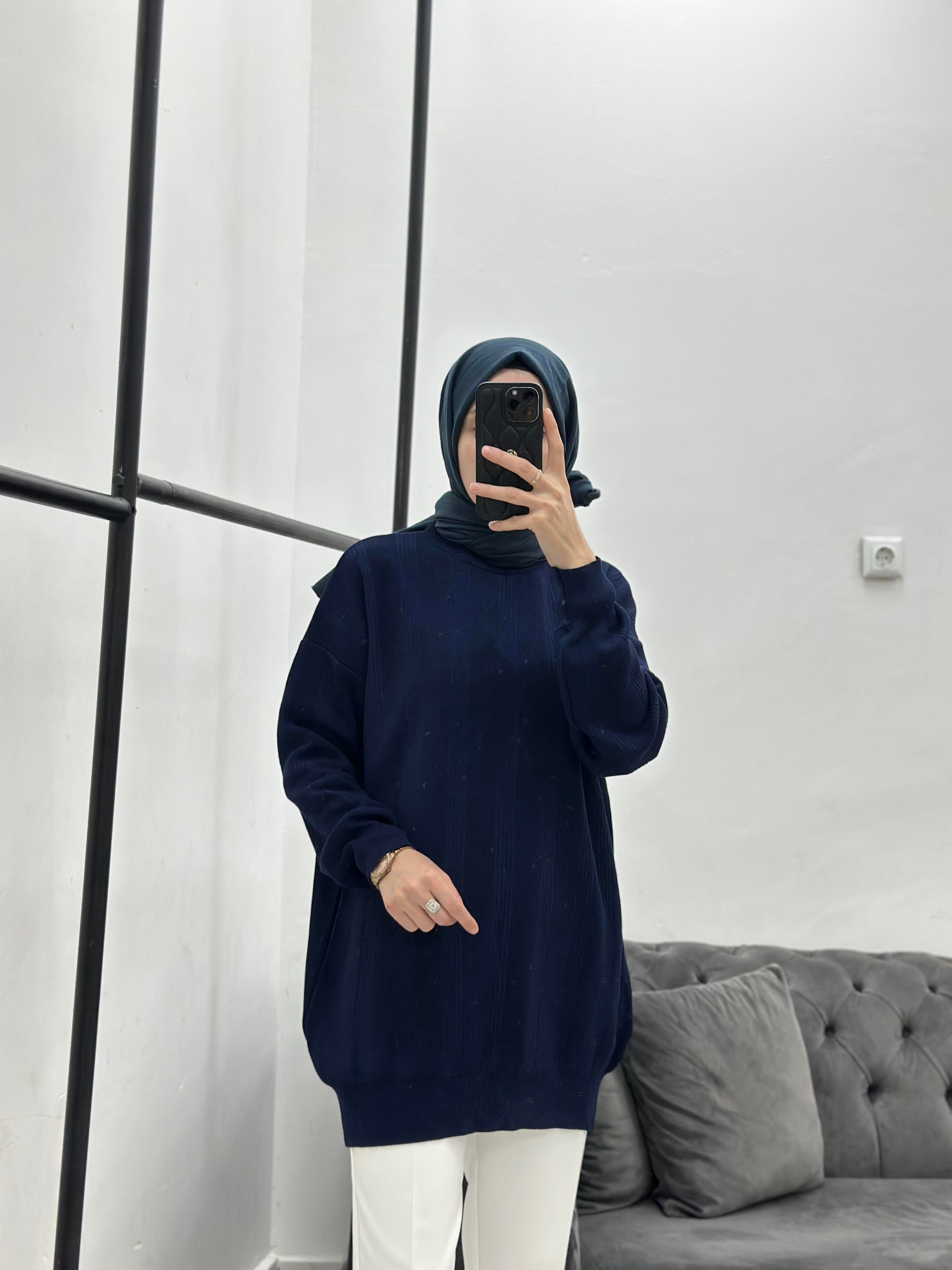 Basic Triko Lacivert