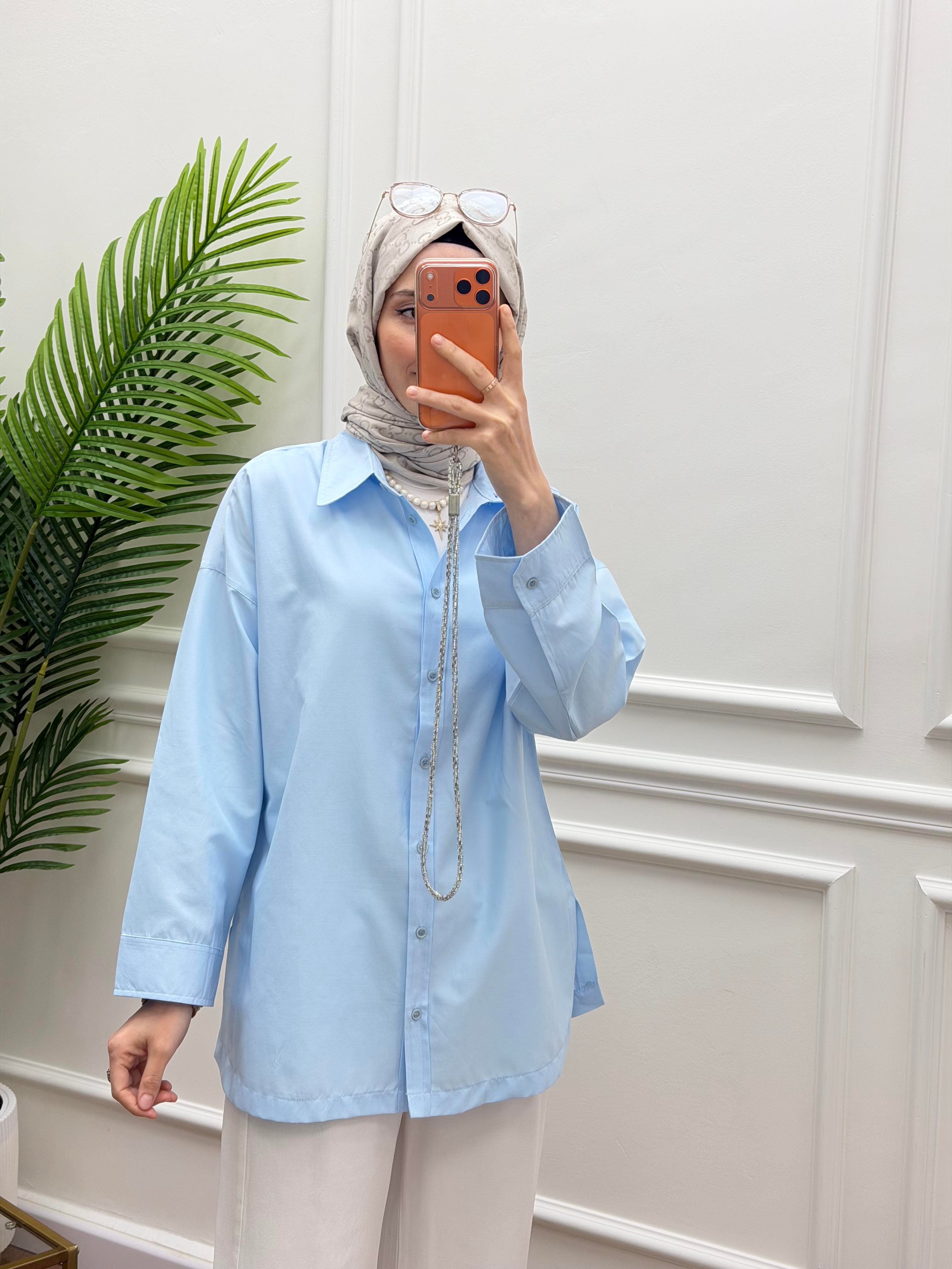 Hola Gömlek Bebe Mavi