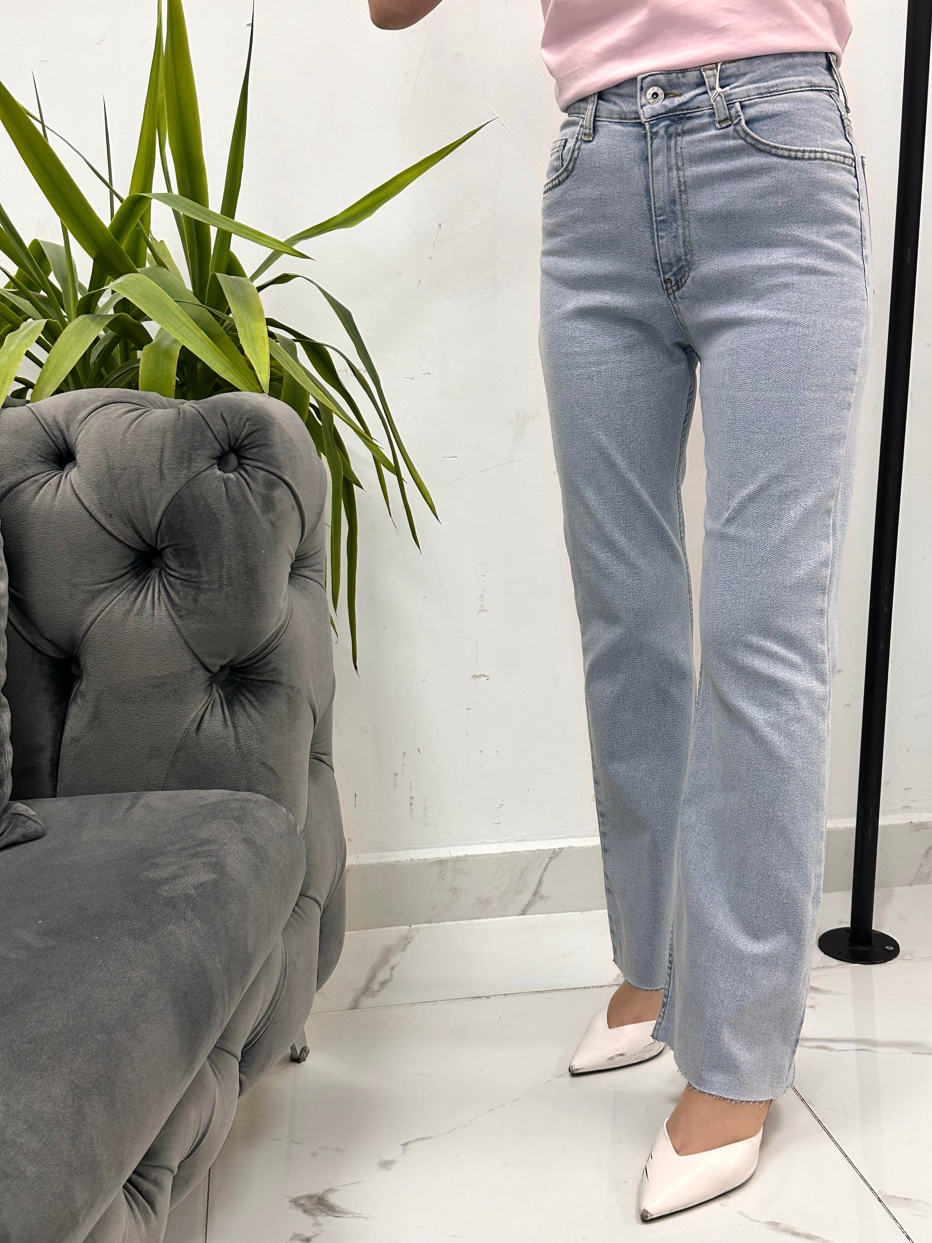 Kesik Paça Buz Mavi