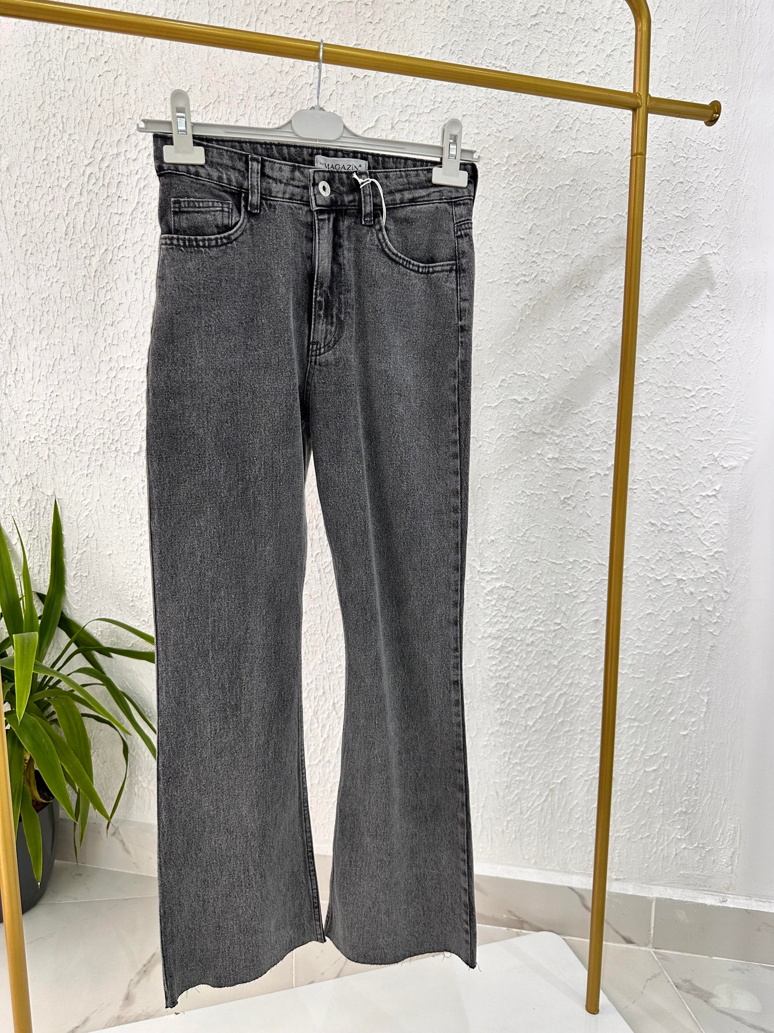 Kesik Paça Kot Antrasit