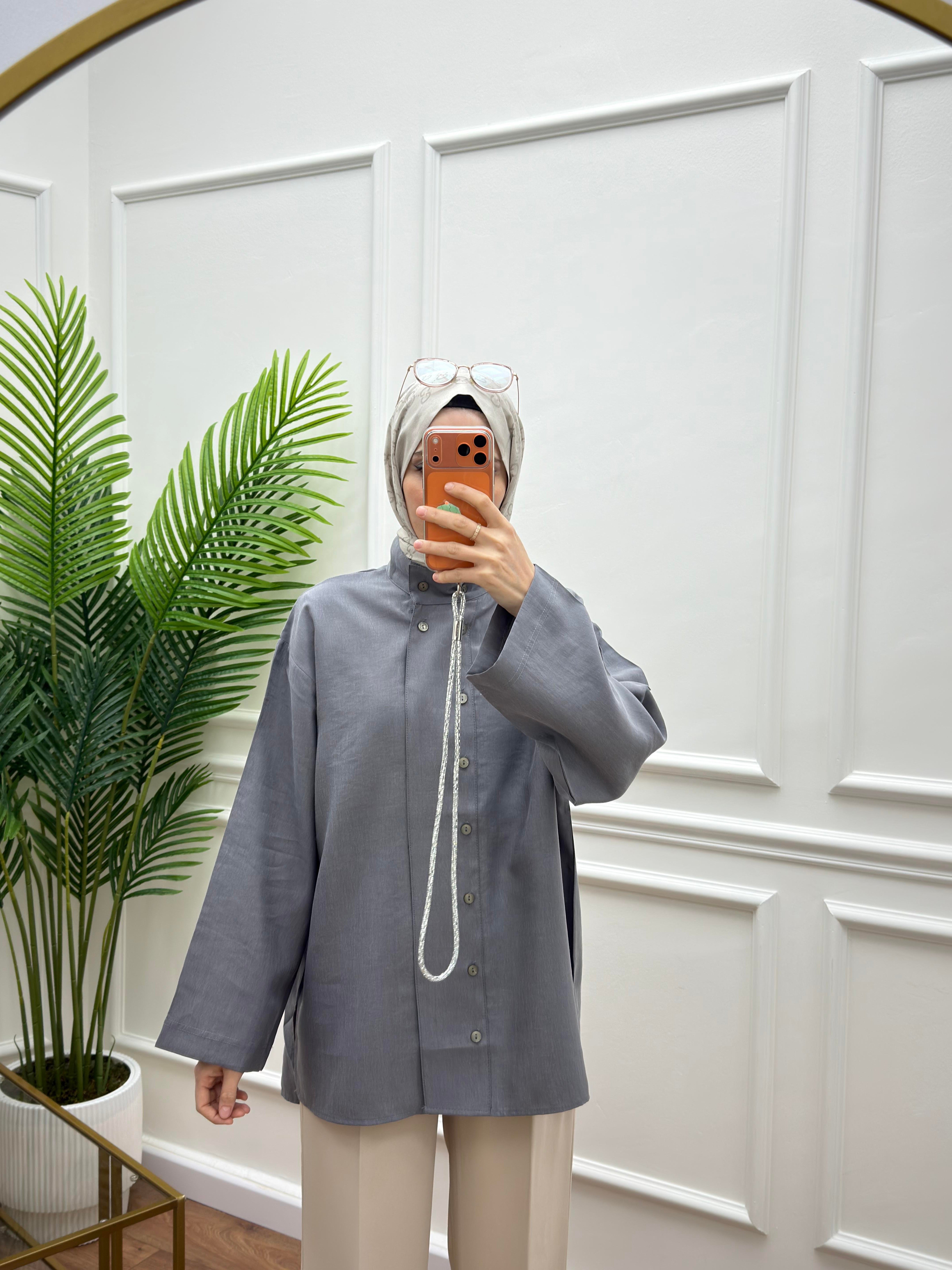 Korea Gömlek Antrasit