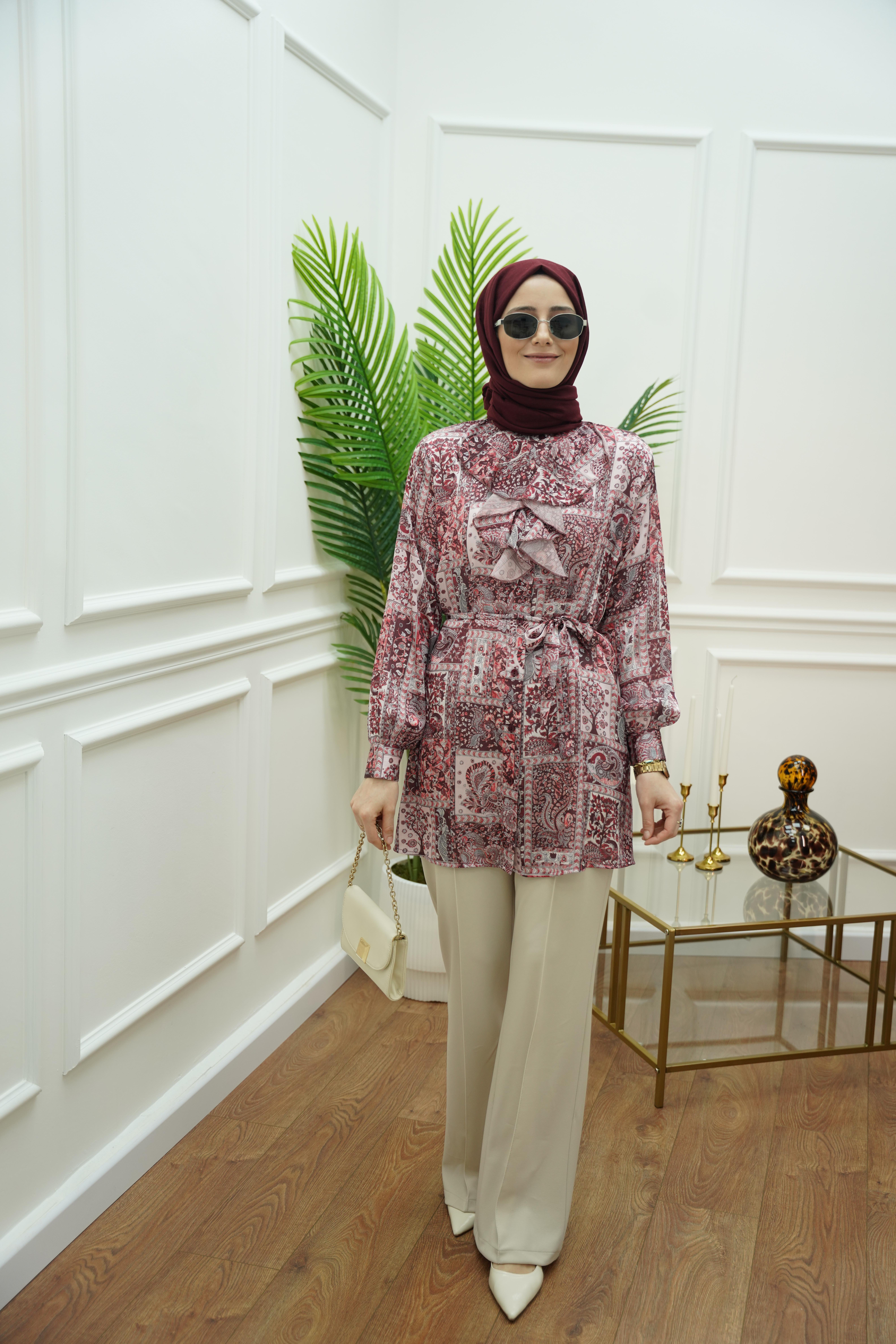 Kumsal Bordo Gömlek