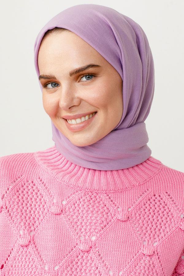 Lila Pamuk Kraş Şal