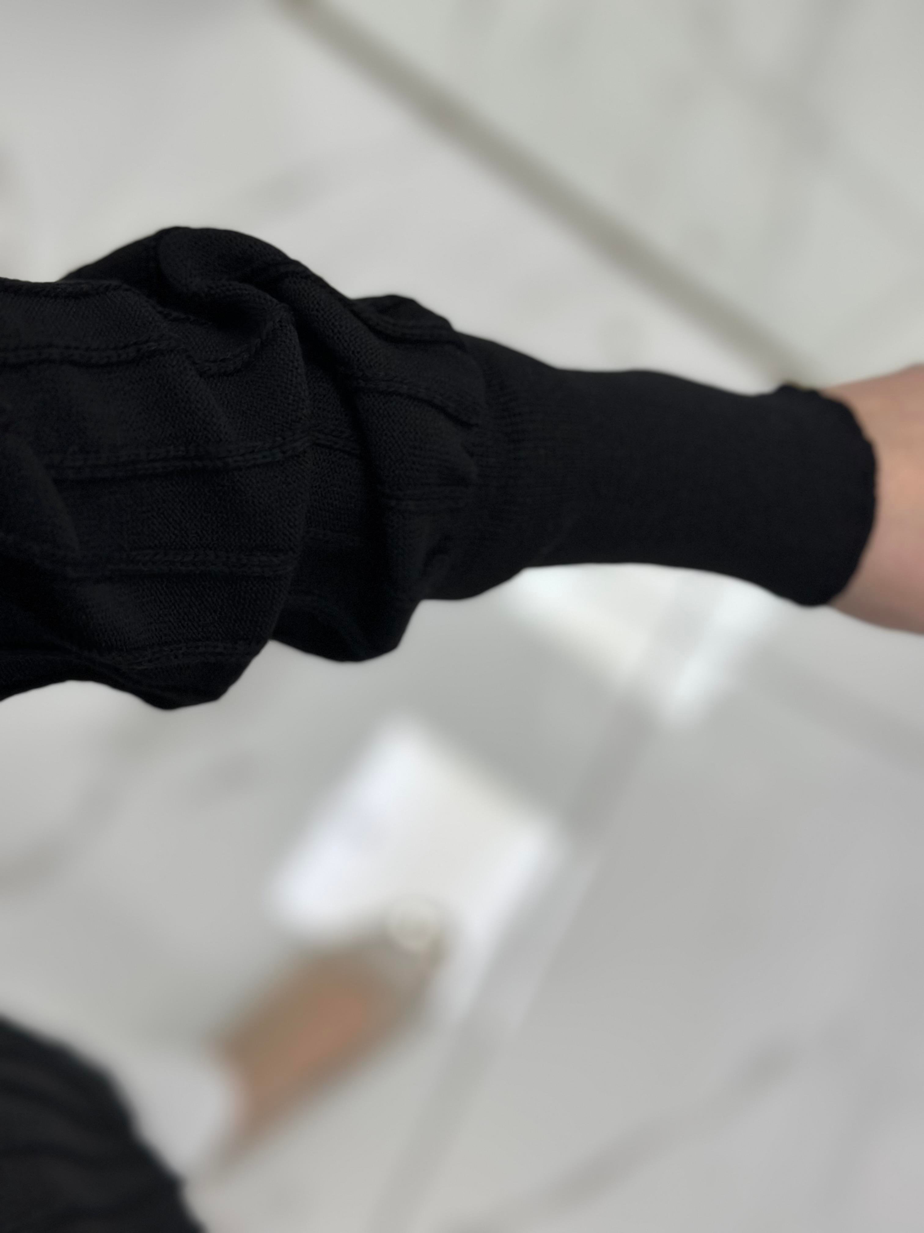 Merserize Hırka Siyah