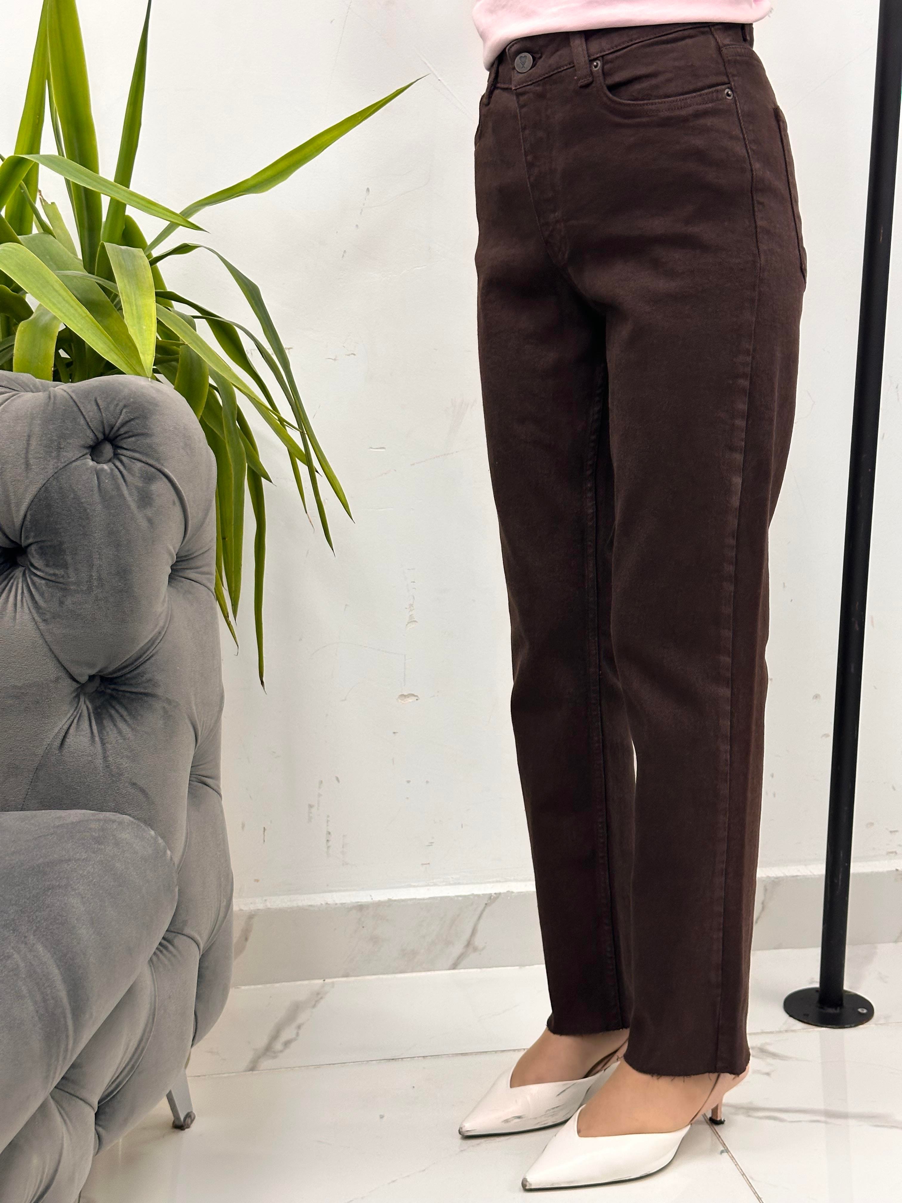 Mom Fit Koyu Kahve Kot