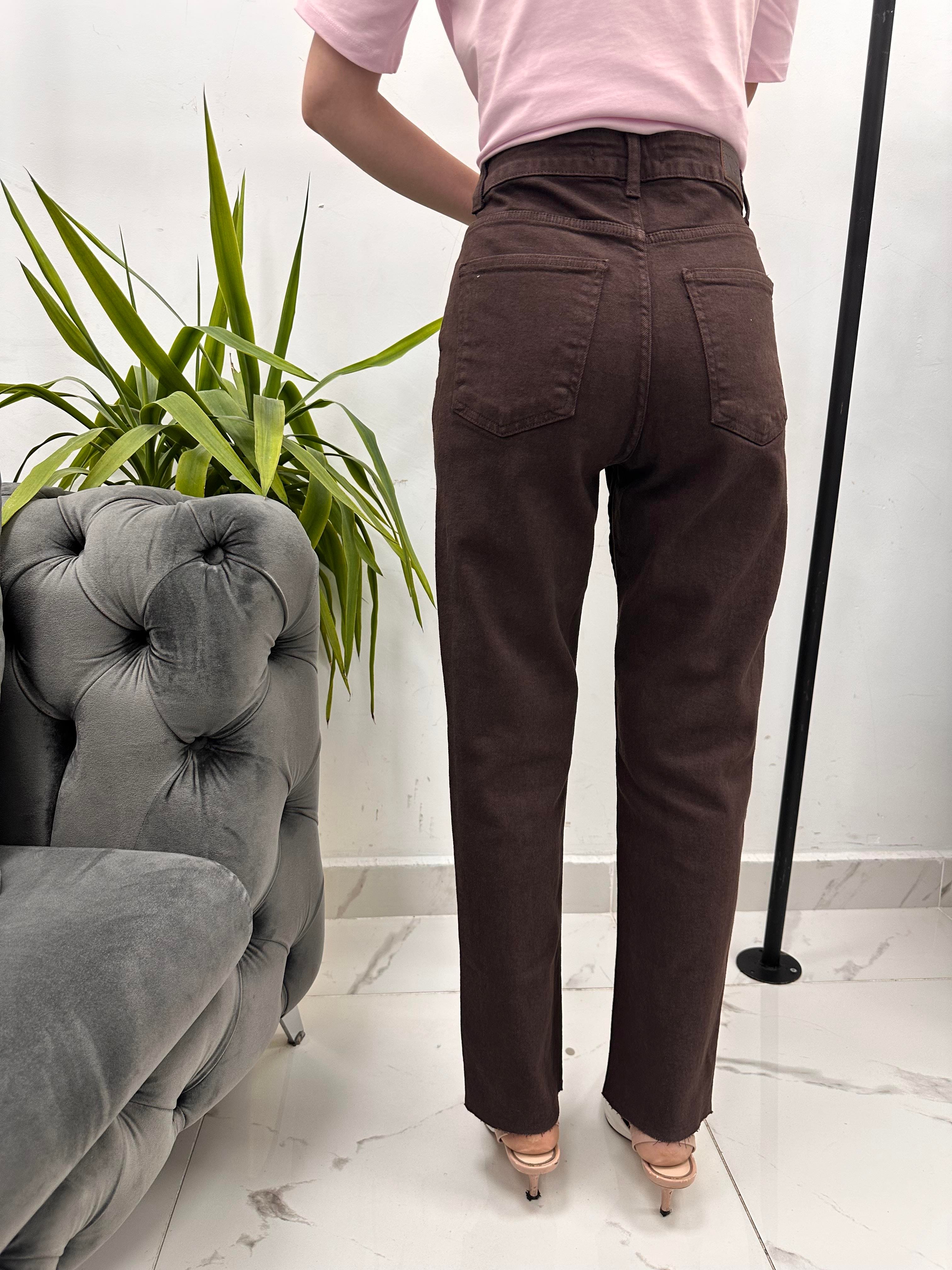 Mom Fit Koyu Kahve Kot