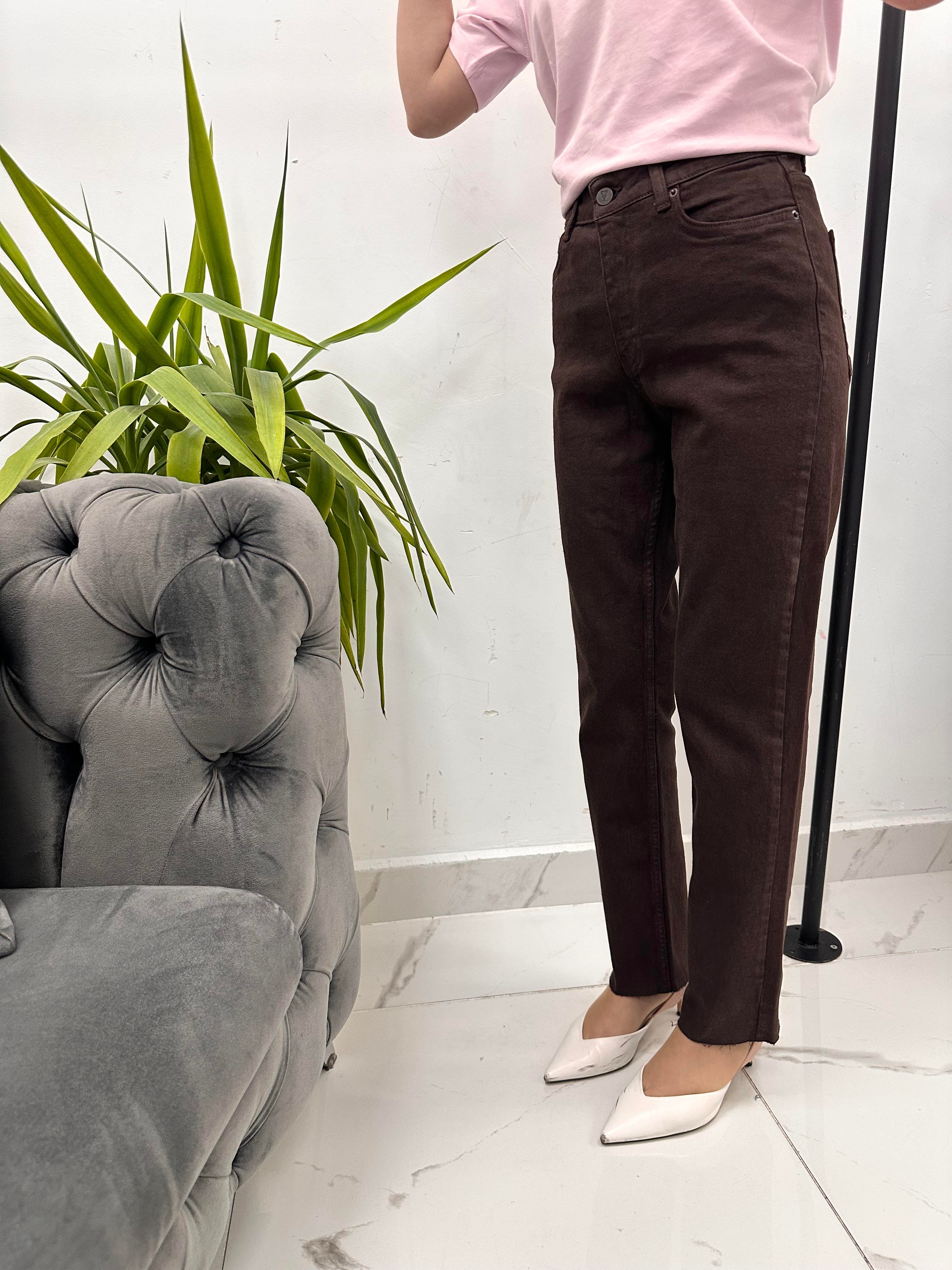 Mom Fit Koyu Kahve Kot