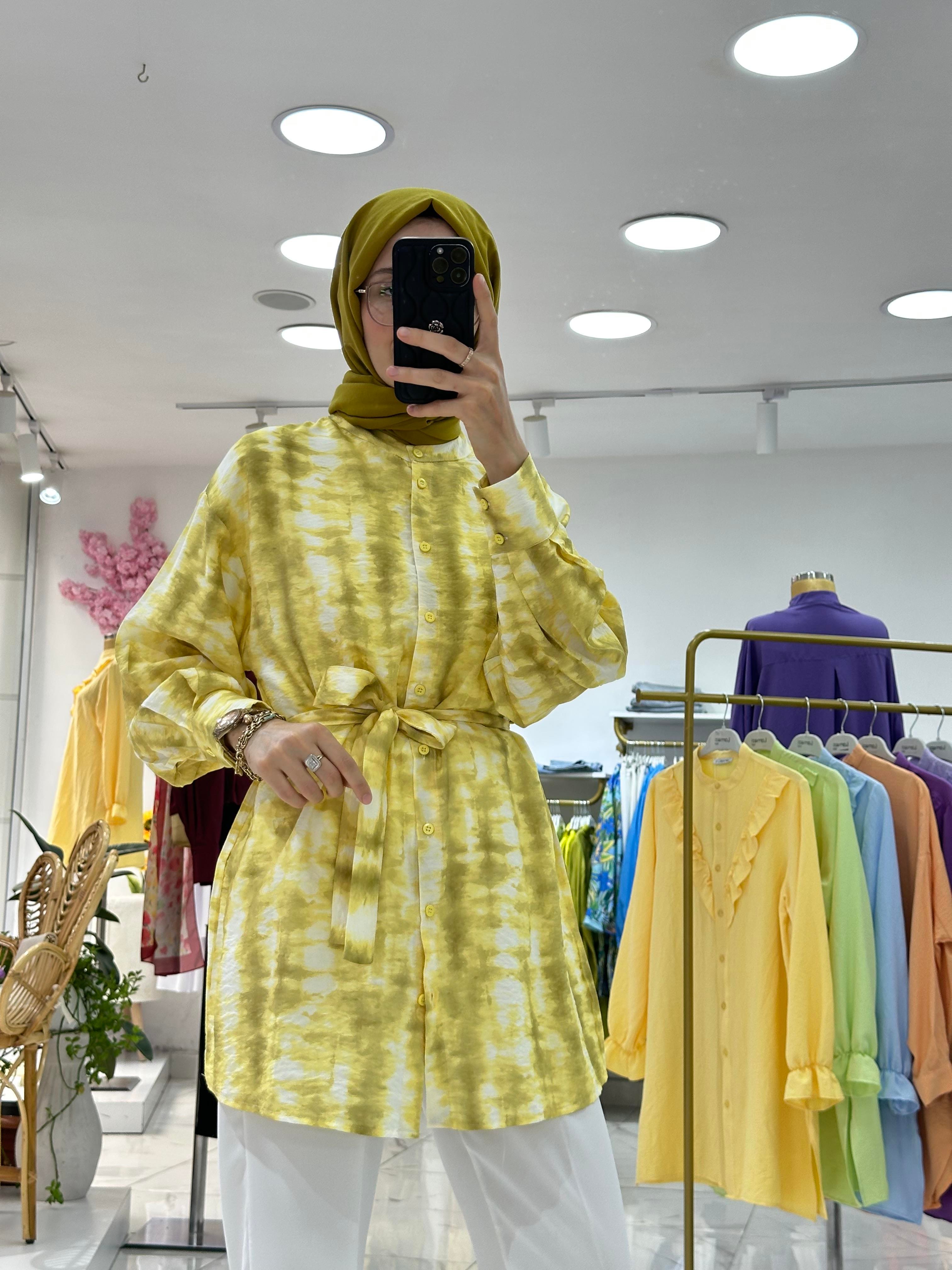 Mozaik Gömlek Safran