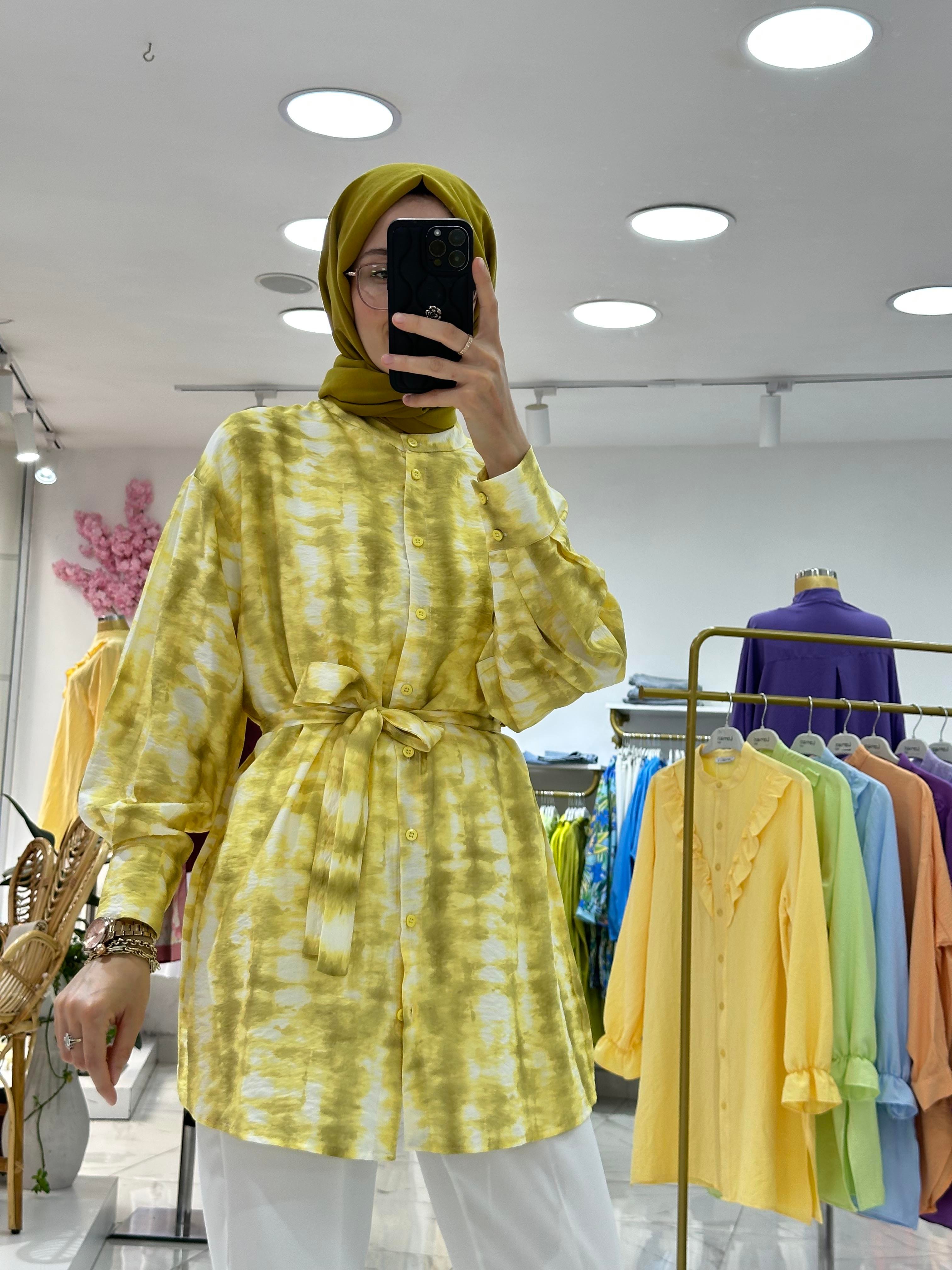 Mozaik Gömlek Safran